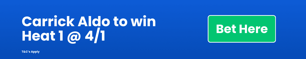 Bet Carrick Aldo to win Heat 1 4 1 Add to betslip Bet Carrick Aldo to win Heat 1 4 1 Add to betslip
