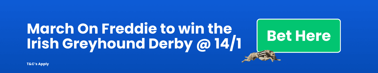 March On Freddie to win the Irish Greyhound Derby March On Freddie to win the Irish Greyhound Derby