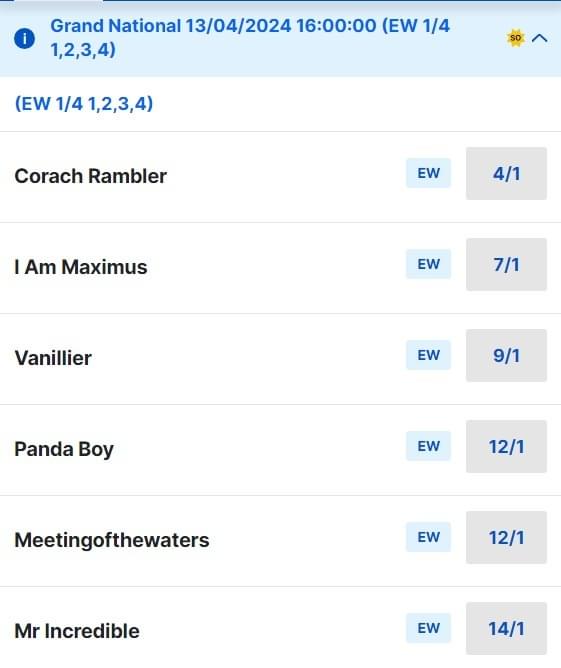 Aintree Grand National Odds 2024 Aintree Grand National Odds 2024