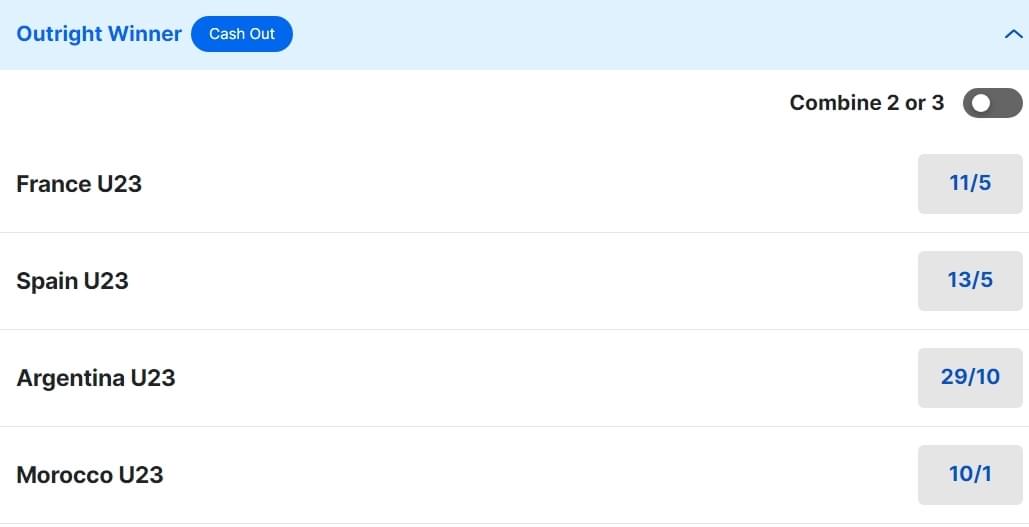 2024 Mens Olympic Football Betting Odds 2024 Mens Olympic Football Betting Odds