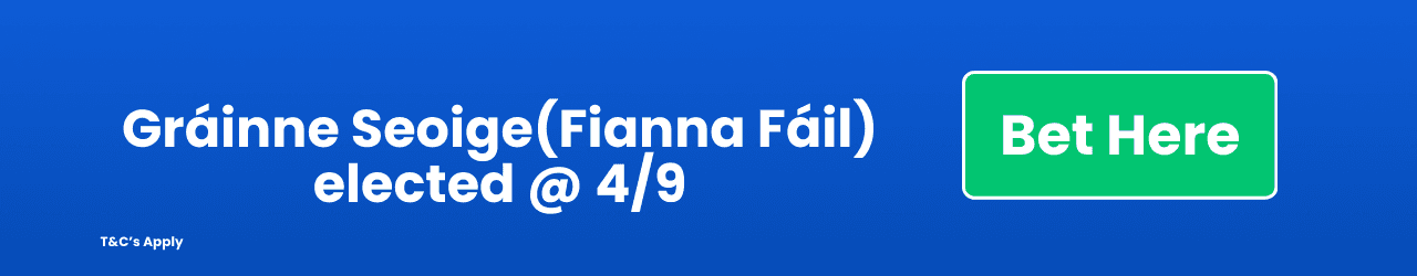 Gráinne Seoige Fianna Fáil elected Add to Betslip Gráinne Seoige Fianna Fáil elected Add to Betslip