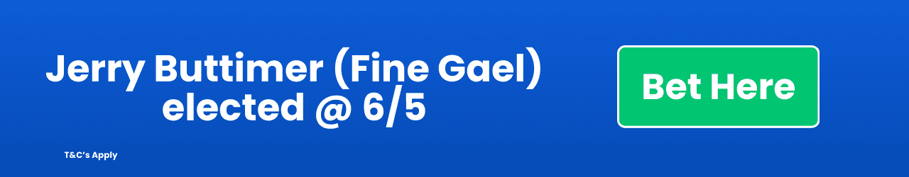 Jerry Buttimer Fine Gael elected Add to Betslip Jerry Buttimer Fine Gael elected Add to Betslip