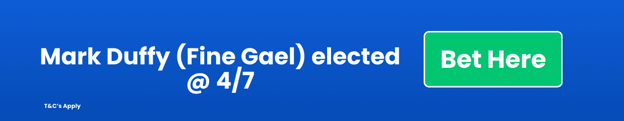 Mark Duffy Fine Gael elected Add to Betslip Mark Duffy Fine Gael elected Add to Betslip