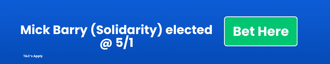 Mick Barry Solidarity elected Add to Betslip Mick Barry Solidarity elected Add to Betslip