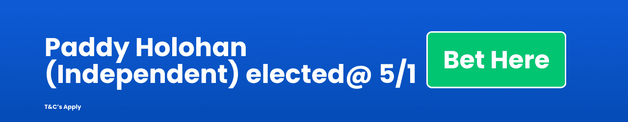Paddy Holohan Independent elected Add to Betslip Paddy Holohan Independent elected Add to Betslip