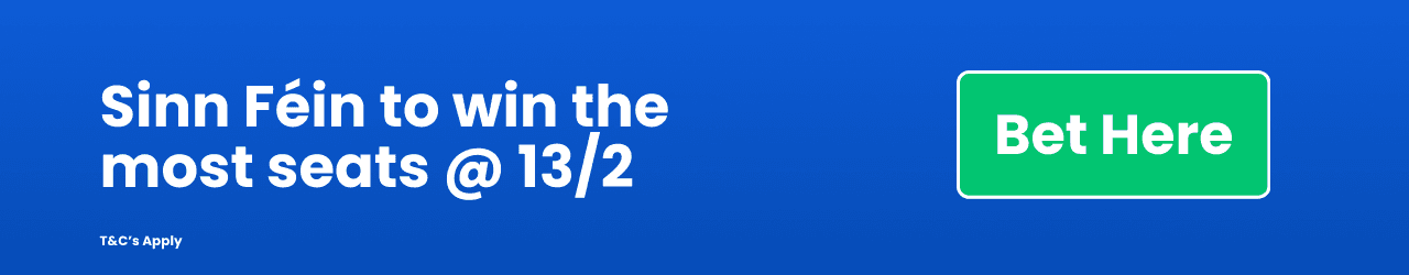 Sinn Féin to win the most seats Add to Betslip Sinn Féin to win the most seats Add to Betslip