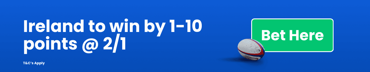 Ireland to win by 1 10 Points Ireland to win by 1 10 Points