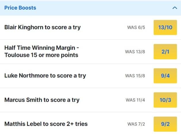 Toulouse v Harlequins Odds Price Boosts Champions Cup semi final 2024 Toulouse v Harlequins Odds Price Boosts Champions Cup semi final 2024