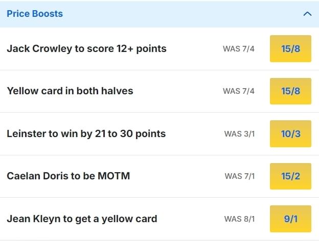 Leinster v Munster Odds Price Boosts URC 2024 25 Leinster v Munster Odds Price Boosts URC 2024 25