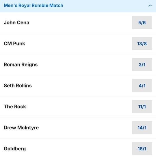 Mens Royal Rumble Mens Royal Rumble