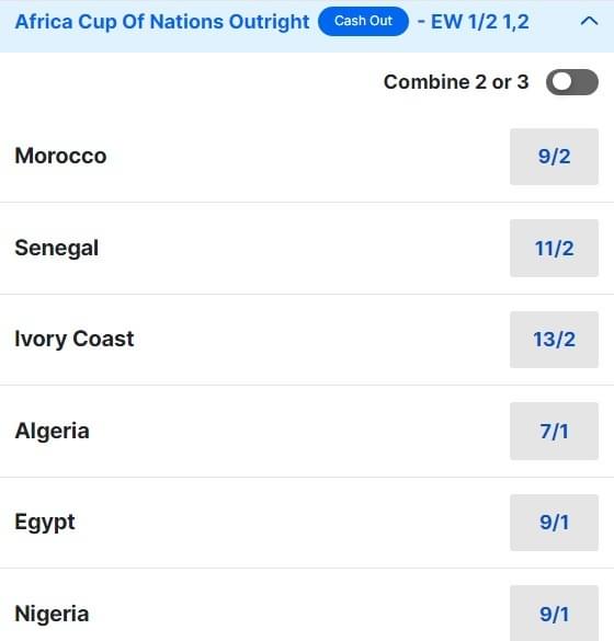Africa Cup of Nations Betting Odds 2023
