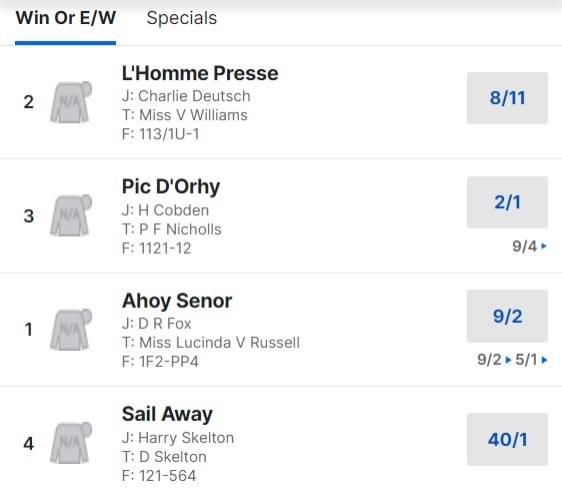 Ascot Chase Odds - 3.36 pm Race