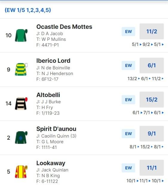 Betfair Hurdle Odds