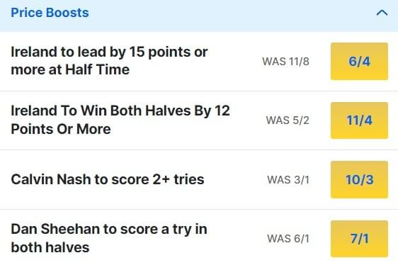 Ireland v Wales Odds Price Boosts - 2024 Six Nations