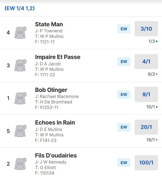 Irish Champion Hurdle Odds 2024