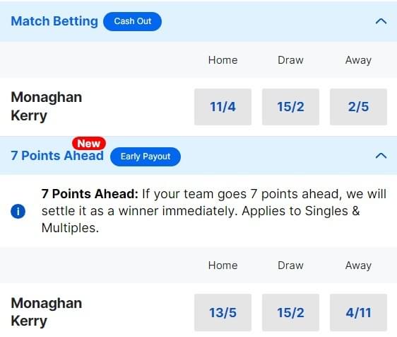 Monaghan v Kerry Odds - 2024 National League