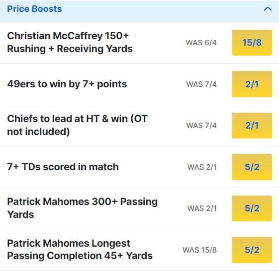 Super Bowl Odds Price Boosts