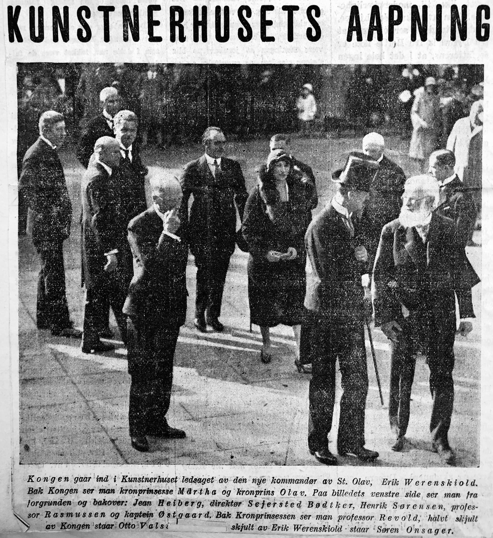 1930 Åpning Kunstnernes Hus redigert