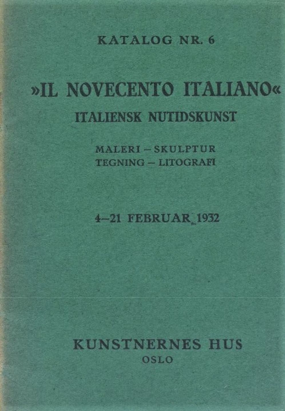 1932 Il novecento italiano