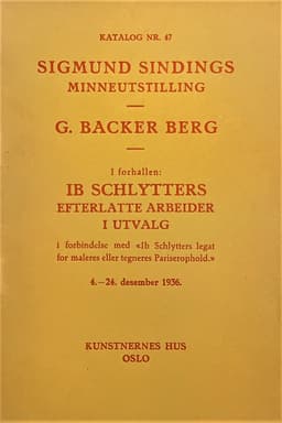 1936 Sigmund Sinding G Backer Berg