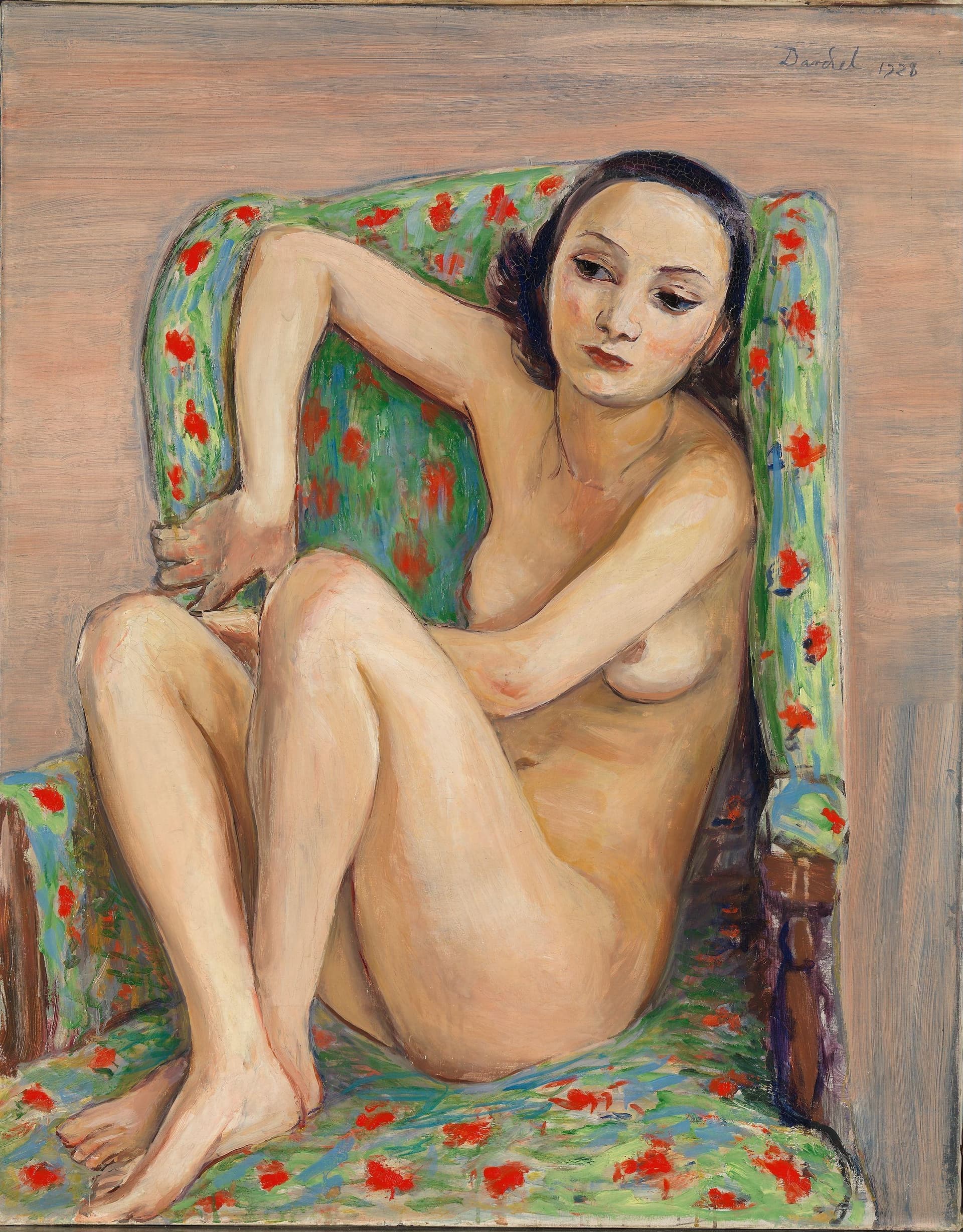 1939 Nils Dardel Modell i grønn stol 1928