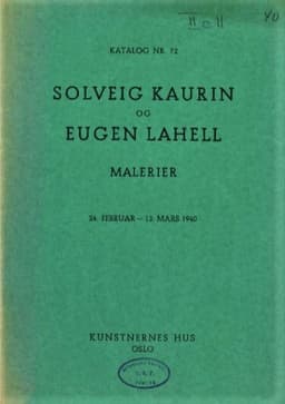 1940 Solveig Kaurin og Eugen Lahell