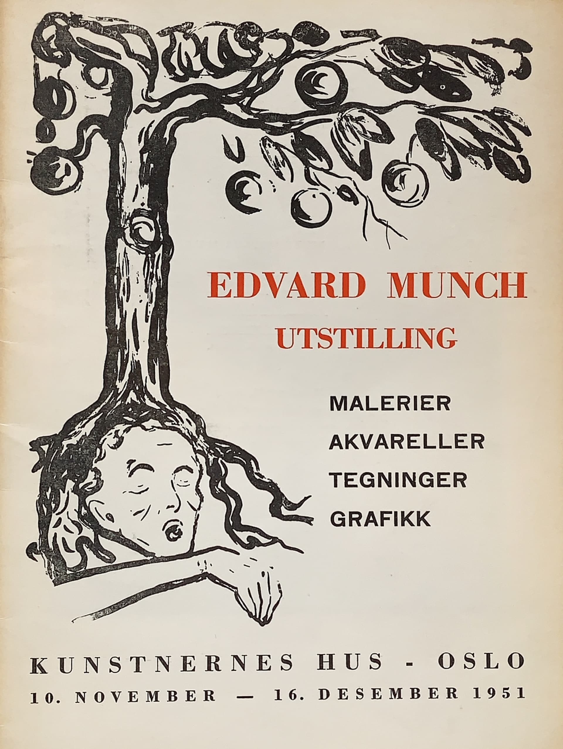 1951 Edvard Munch solo utstilling katalog
