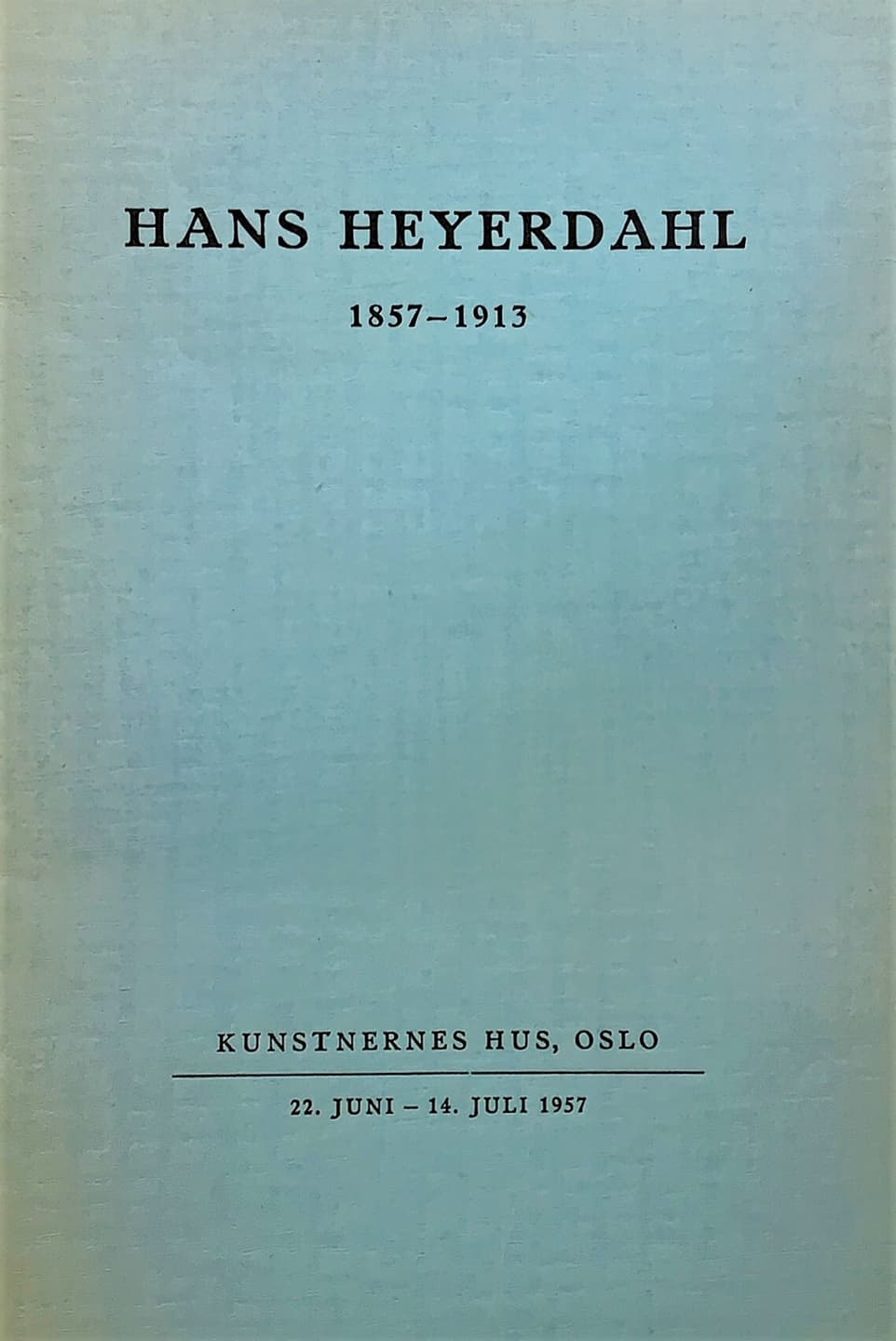 1957 Hans Heyerdahl katalog