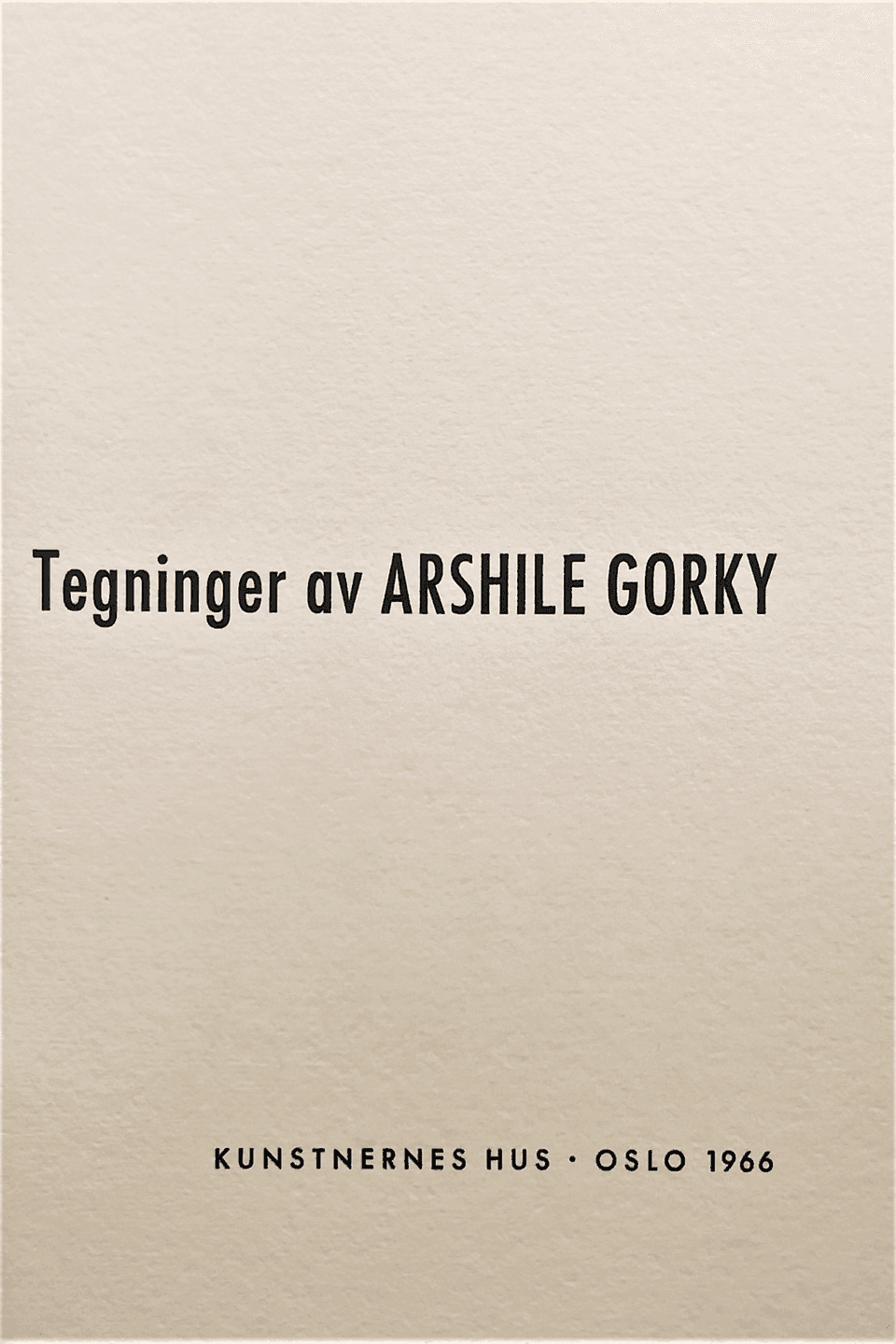 1966 Tegninger av Arshile Gorky katalog