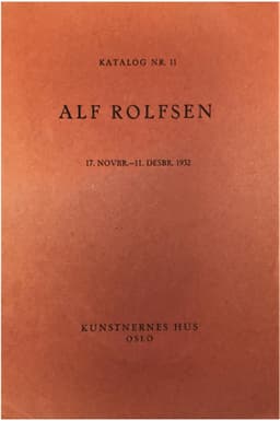 Alf Rolfsen 1932 KH