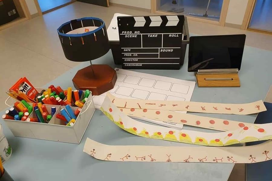 Rableripe Zoetrop og tegneutstyr