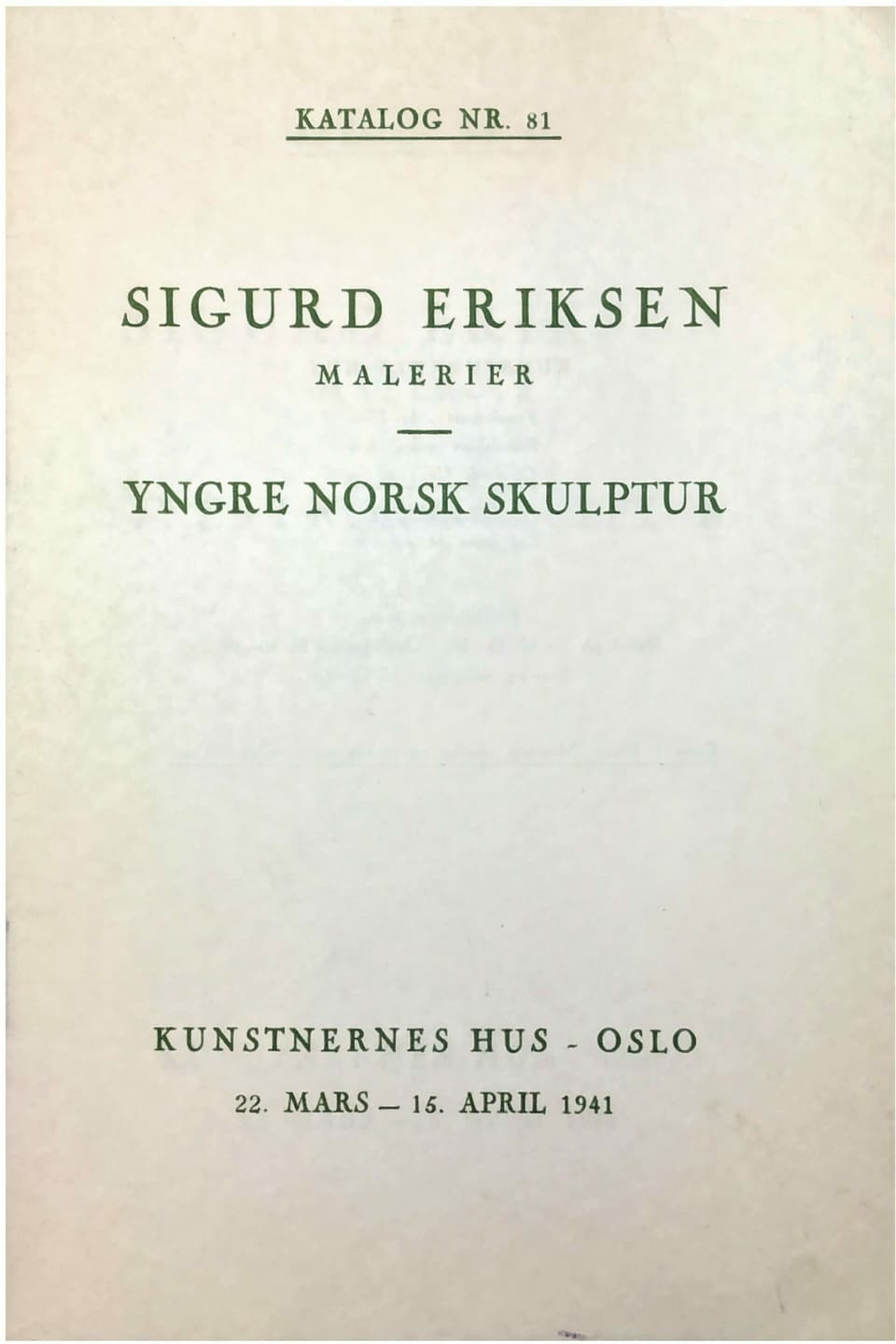 Sigurd Eriksen 1941