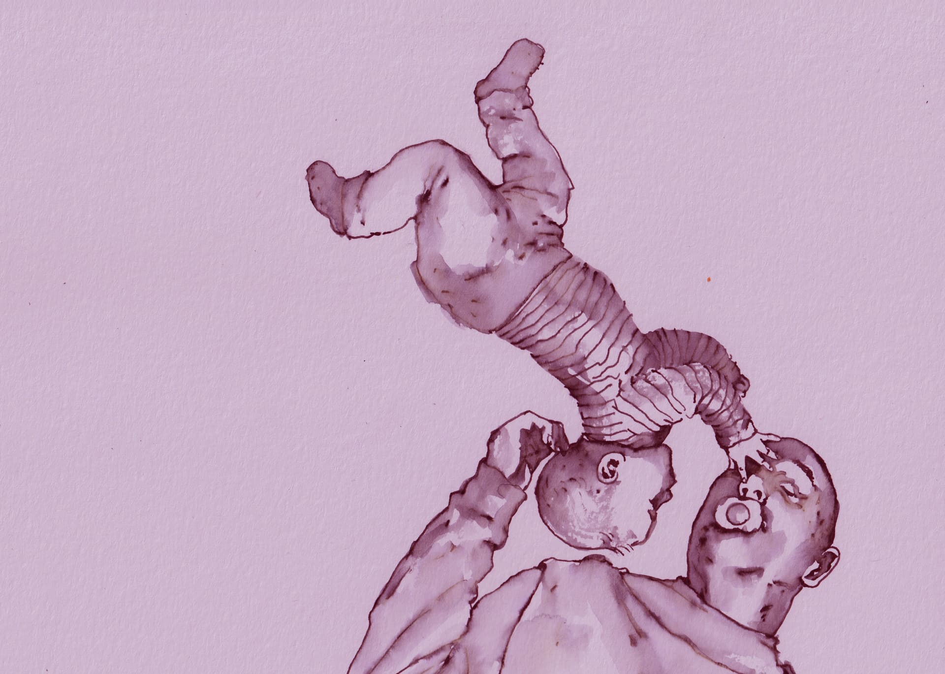 VI ER HER NA Den store babyen liggende bilde