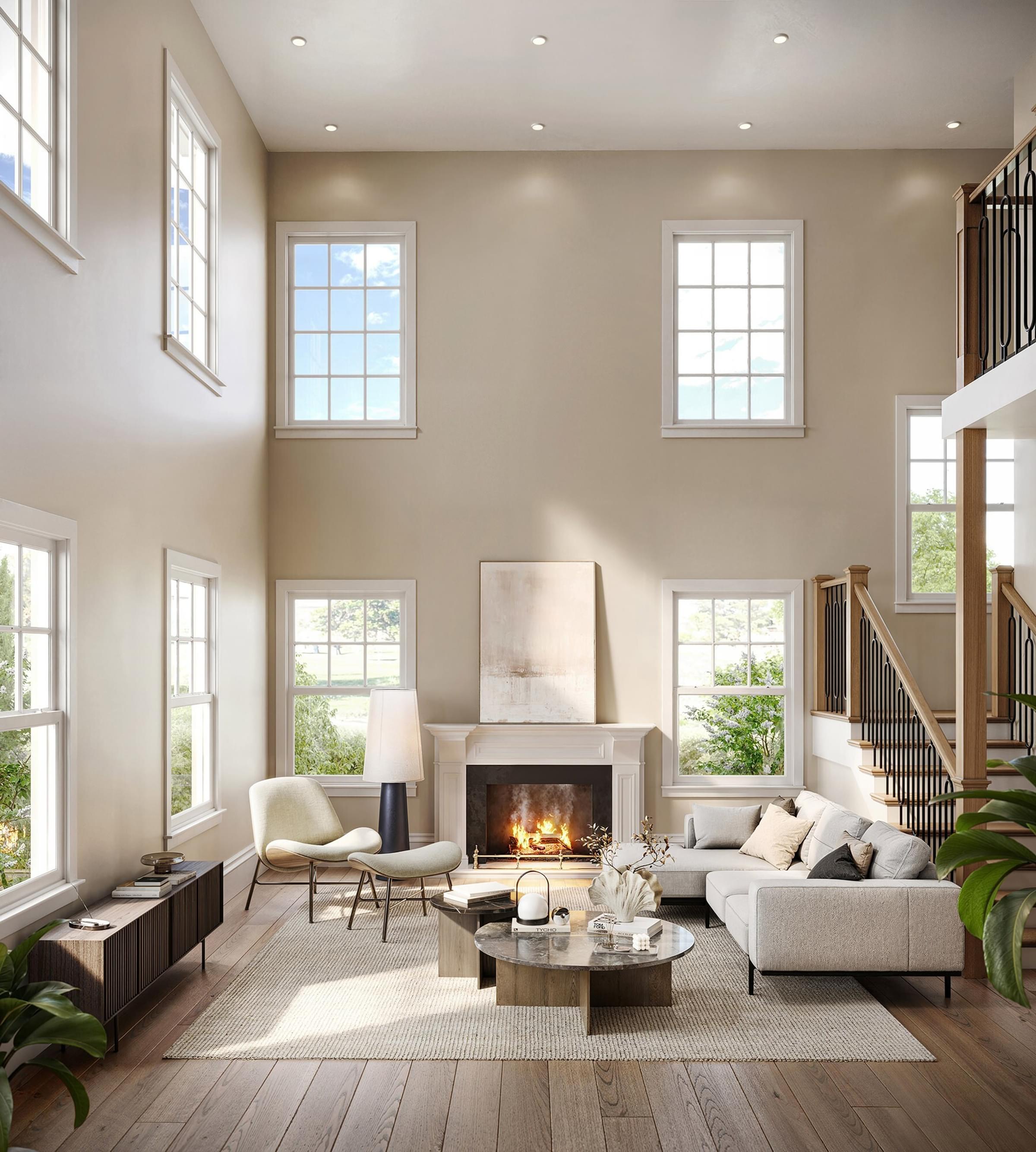 Family room at River Road Estates
