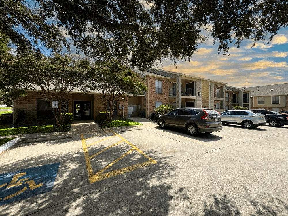 Village Green apartments leasing office exterior