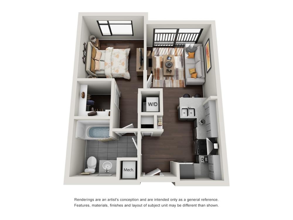 View 1 Bedroom details in a modal window
