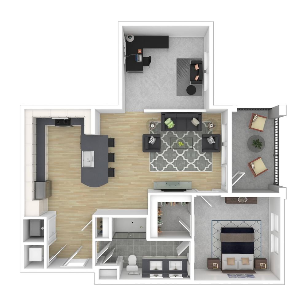 View 1 Bedroom details in a modal window