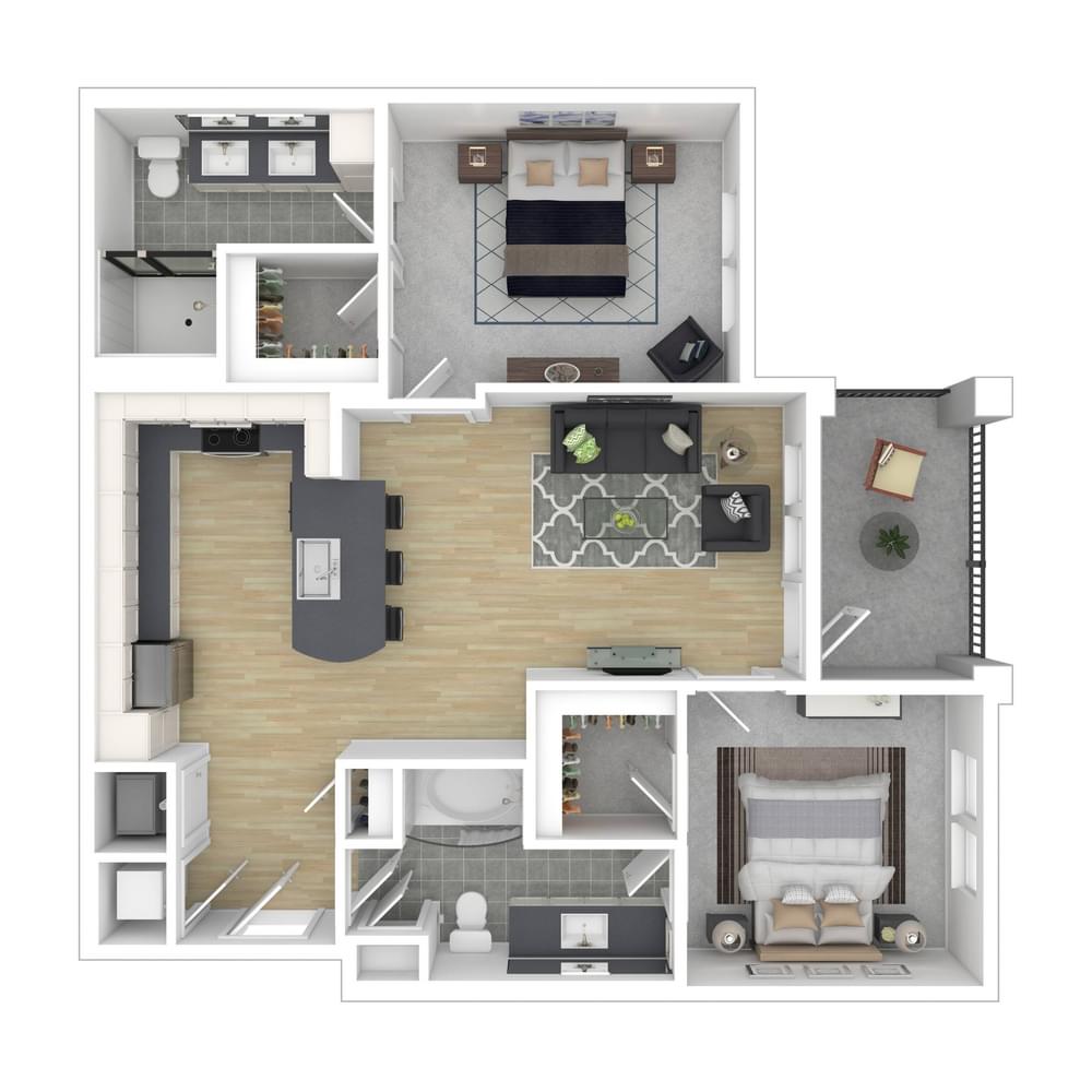 View 2 Bedroom details in a modal window