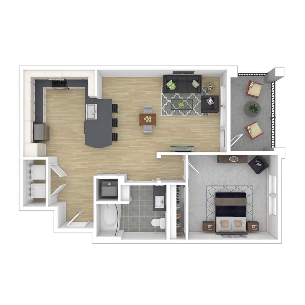 View 1 Bedroom details in a modal window