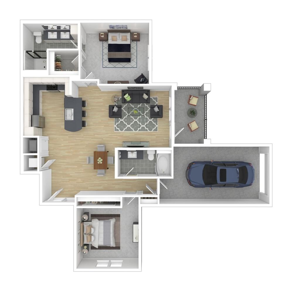 View 2 Bedroom details in a modal window