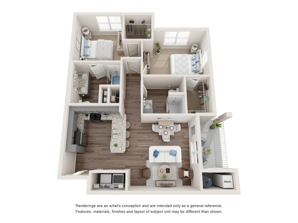 View 2 Bedroom details in a modal window
