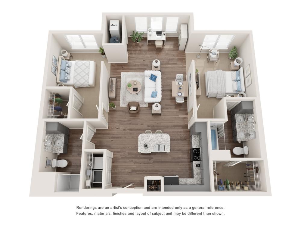 View 2 Bedroom details in a modal window