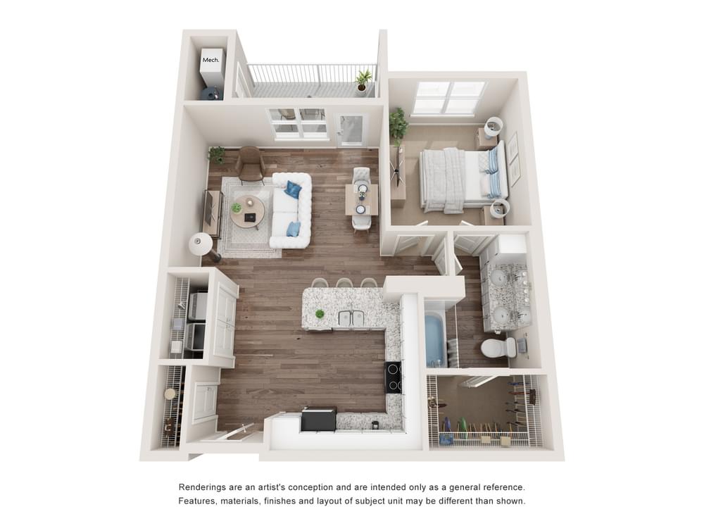 View 1 Bedroom details in a modal window
