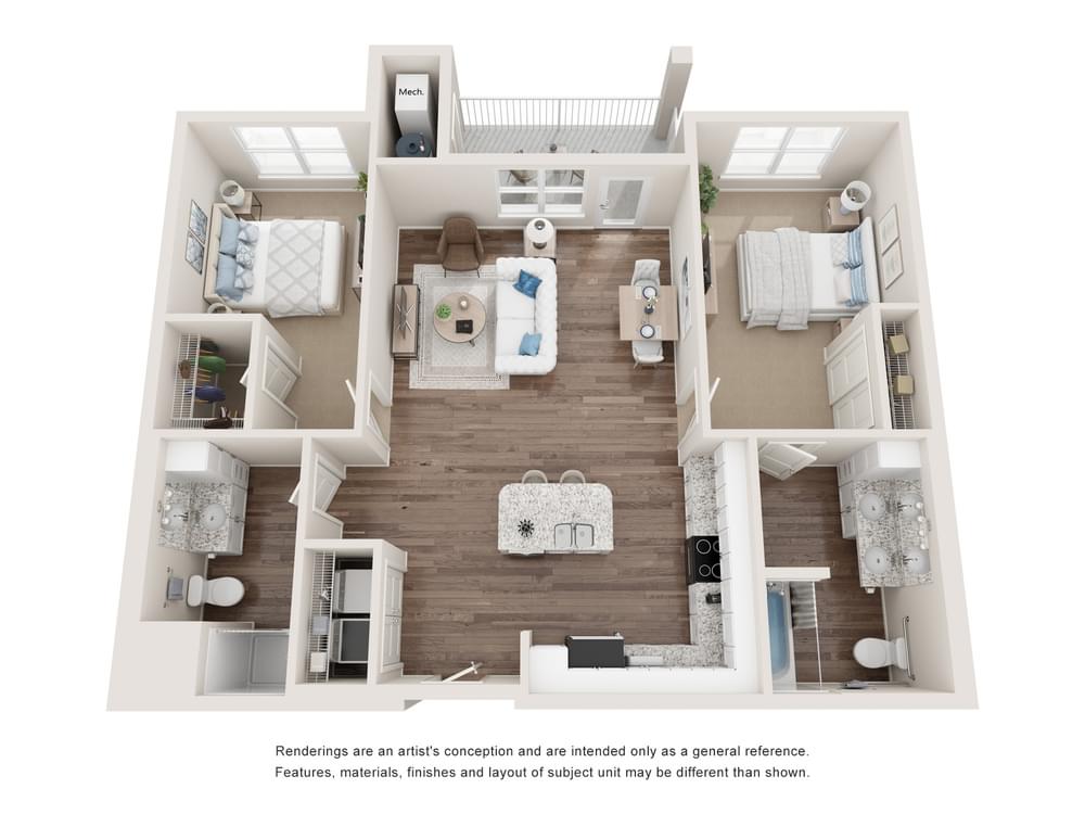 View 2 Bedroom details in a modal window