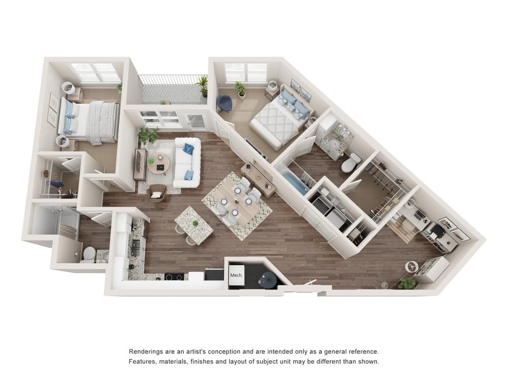 View 2 Bedroom details in a modal window