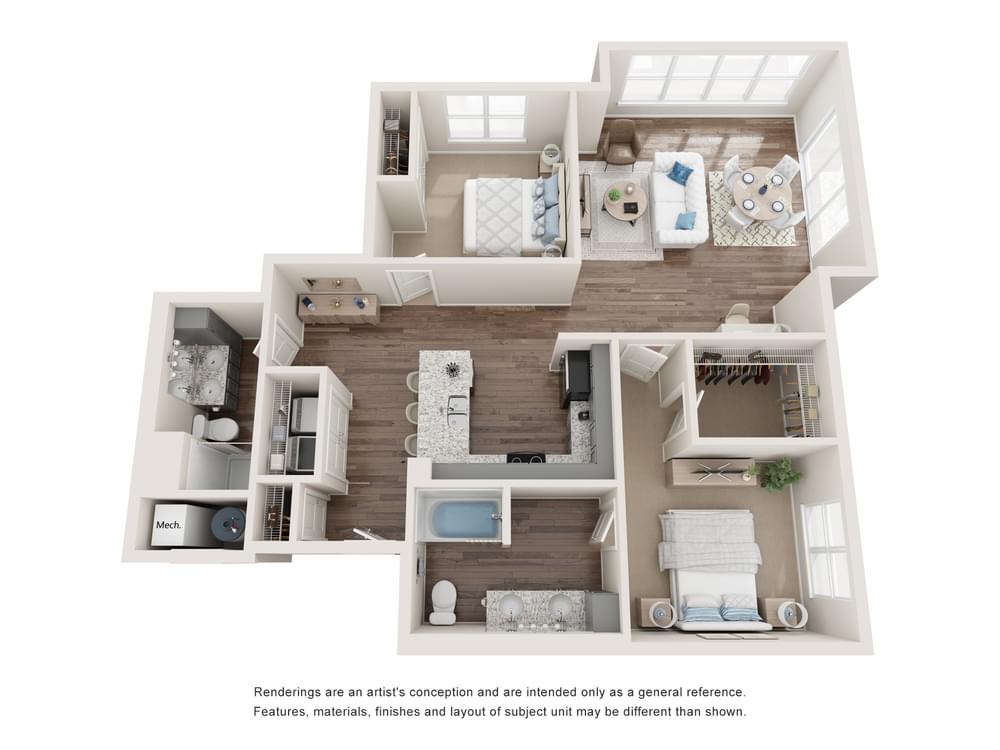 View 2 Bedroom details in a modal window