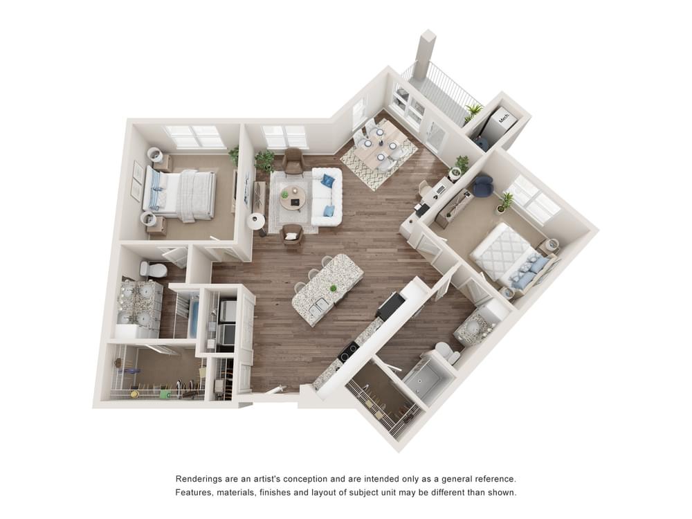 View 2 Bedroom details in a modal window
