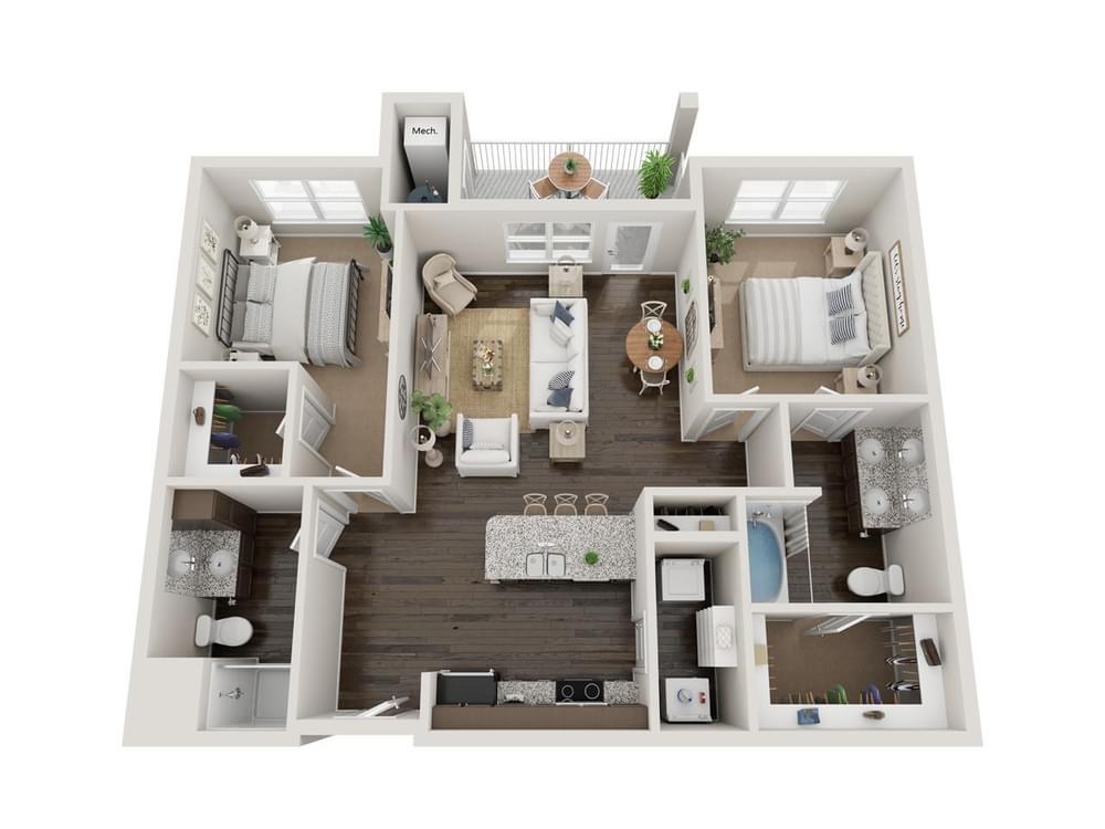 View 2 Bedroom details in a modal window