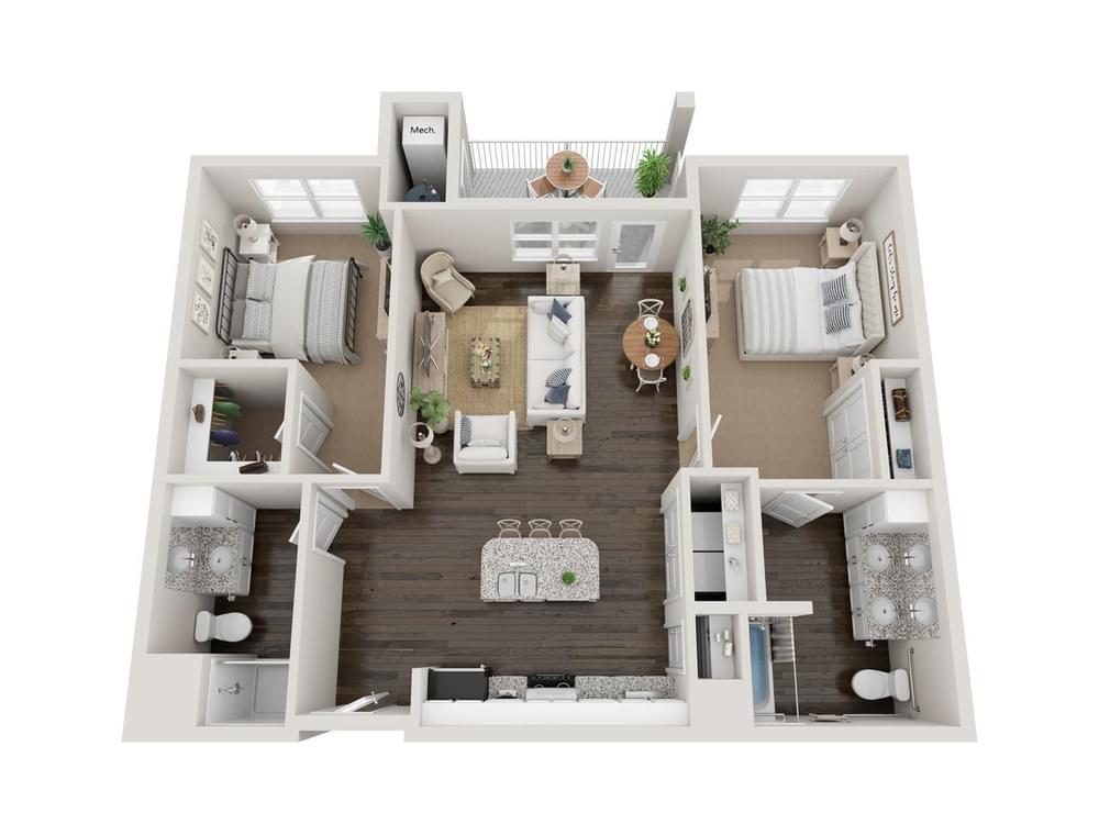 View 2 Bedroom details in a modal window