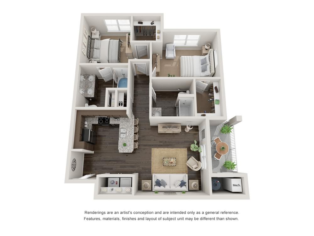 View 2 Bedroom details in a modal window